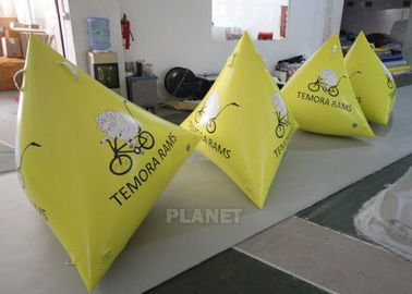 مثلث تورم بادی 1.2 متر با زرد رنگ با آرم سفارشی