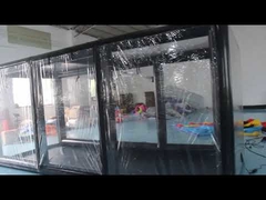 خیمه گاراژ بادکنکی سیاه برای انبار خودرو