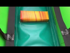 PVC Tarpaulin Inflatable Water Slides  Puncture Proof With Pool Outdoor