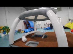 3.4x3.4 متر اسکله بادی شناور پارک آبی جزیره استراحت بادی با چادر سایبان
