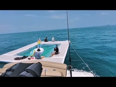 استخر دو لایه آبنبات دریایی شناور استخر شناور دریایی با شبکه